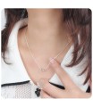 Dual Intertwined Heart Necklaces Line SPE-739